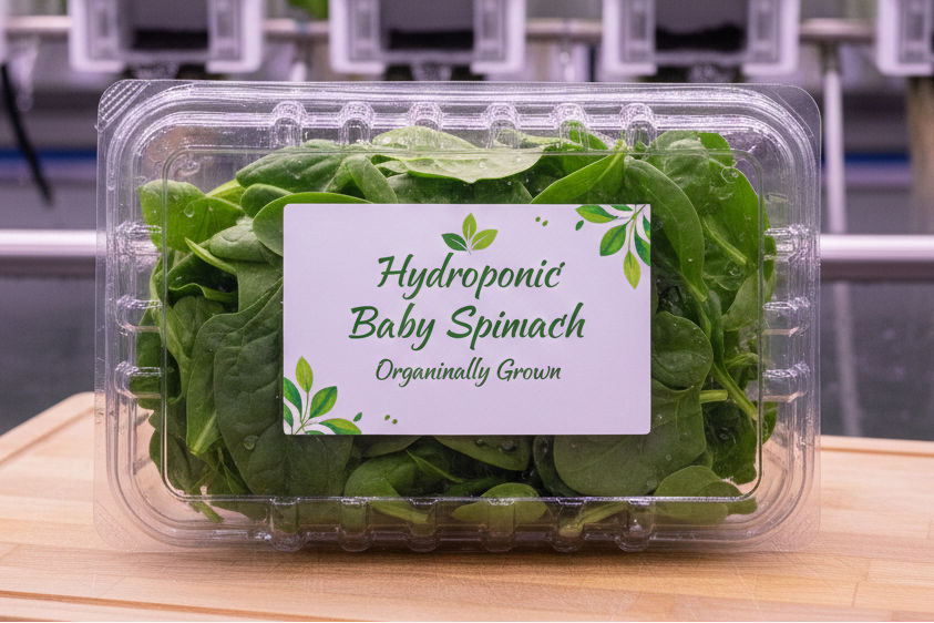 Hydroponic Baby Spinach- Organically Grown